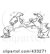 Poster, Art Print Of Coloring Page Line Art Of A Couple Catching Their Breath After A Fight