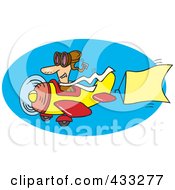 Poster, Art Print Of Message Pilot Flying A Plane With A Banner