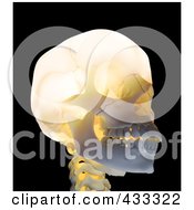 Royalty Free RF Clipart Illustration Of A 3d Glowing Skull by Mopic
