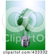 Poster, Art Print Of 3d Green World Energy Crisis Light Bulb