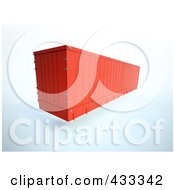 Poster, Art Print Of 3d Red Shipping Container