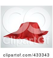 Poster, Art Print Of 3d Red Cloth Over A Box Display