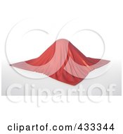Royalty Free RF Clipart Illustration Of A 3d Red Cloth Over A Sphere Display by Mopic