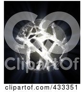 Royalty Free RF Clipart Illustration Of An Exploding Planetoid On Black by Mopic
