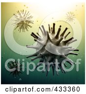 Royalty Free RF Clipart Illustration Of A 3d Virus Background by Mopic