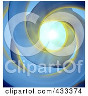 Poster, Art Print Of 3d Abstract Spiral With Light Shining Down From Above