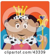 Clipart Illustration Of A Royal Latin American Queen Holding A Staff