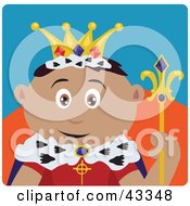 Clipart Illustration Of A Royal Latin American King Holding A Staff