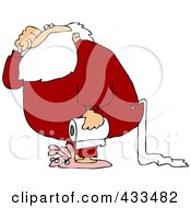 Santa Carrying A Roll Of Toilet Paper