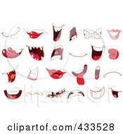 Digital Collage Of Different Mouths