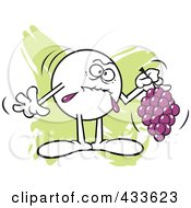 Royalty Free RF Clipart Illustration Of A Moodie Character Holding Sour Grapes 2