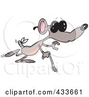 Royalty Free RF Clipart Illustration Of A Blind Mouse by toonaday