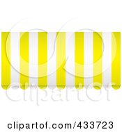 Royalty Free RF Clipart Illustration Of A Yellow And White Striped Awning