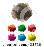 Poster, Art Print Of Digital Collage Of Abstract Colorful Bubble Masses