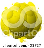 Poster, Art Print Of Royalty-Free Rf Clipart Illustration Of An Abstract Yellow Bubble Mass