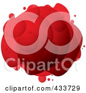 Poster, Art Print Of Royalty-Free Rf Clipart Illustration Of An Abstract Red Bubble Mass