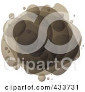 Poster, Art Print Of Royalty-Free Rf Clipart Illustration Of An Abstract Brown Bubble Mass