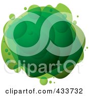 Poster, Art Print Of Royalty-Free Rf Clipart Illustration Of An Abstract Green Bubble Mass