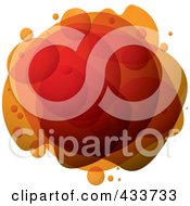 Poster, Art Print Of Royalty-Free Rf Clipart Illustration Of An Abstract Orange Bubble Mass