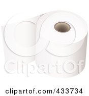 Royalty Free RF Clipart Illustration Of A Roll Of Toilet Paper 1 by michaeltravers