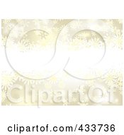 Poster, Art Print Of Background Of Snowflakes On Gold With Copyspace