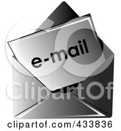 Poster, Art Print Of Email In A Black Envelope