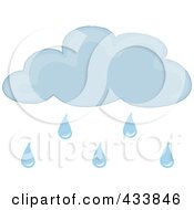 Poster, Art Print Of Blue Cloud With Rain Drops