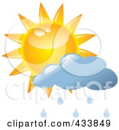 Poster, Art Print Of Sun And A Blue Rain Cloud