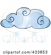 Blue Cloud With Snow