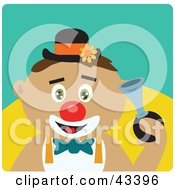 Poster, Art Print Of Latin American Clown Boy Honking A Horn