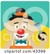 Poster, Art Print Of Mexican Clown Boy Honking A Horn