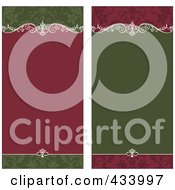 Poster, Art Print Of Digital Collage Of Ornate Red And Green Christmas Frames With Copyspace