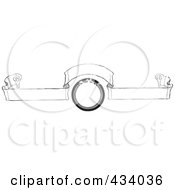Royalty Free RF Clipart Illustration Of A Vintage Black And White Banner 2