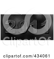 Royalty Free RF Clipart Illustration Of A 3d Grungy 2011 Over Black Texture