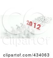 Royalty Free RF Clipart Illustration Of Rows Of Years With 2012 In Red