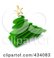 Poster, Art Print Of 3d Green Plastic Scribble Christmas Tree