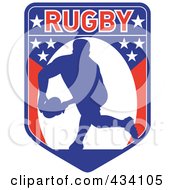 Poster, Art Print Of Rugby Player Icon - 1