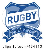 Royalty Free RF Clipart Illustration Of A Rugby Champions Icon