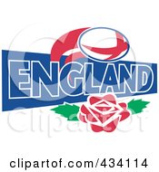 Royalty Free RF Clipart Illustration Of An England Rugby Icon