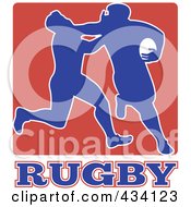 Royalty Free RF Clipart Illustration Of A Rugby Player Icon 4