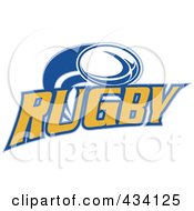 Poster, Art Print Of Rugby Ball And Text