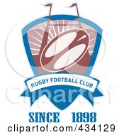 Royalty Free RF Clipart Illustration Of A Rugby Football Club Since 1898 Icon