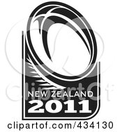 Royalty Free RF Clipart Illustration Of A New Zealand Rugby Icon 2