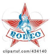Poster, Art Print Of Rodeo Cowboy Icon - 4