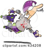 Poster, Art Print Of Extreme Roller Blader Boy