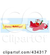 Poster, Art Print Of Santa Flying A Plane Banner - 5
