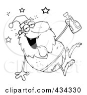 Royalty Free RF Clipart Illustration Of A Drunk Santa 1