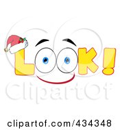 Royalty Free RF Clipart Illustration Of LOOK With A Pair Of Eyes 7