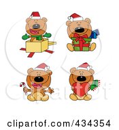 Royalty Free RF Clipart Illustration Of A Digital Collage Of Christmas Bears