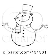 Poster, Art Print Of Happy Snowman - 1